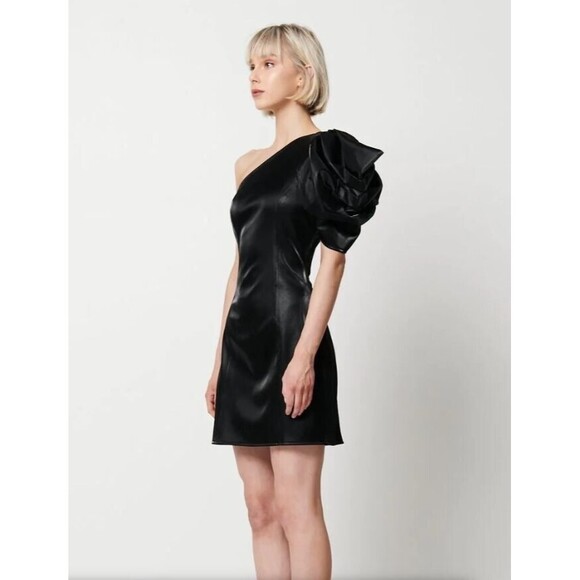 Elliatt Pandorea Mini Dress Black Vegan Leather Bodycon Retail $185 NWT Size XS - Picture 4 of 4